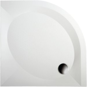 SET LARGO RO90 shower tray, panel white 1