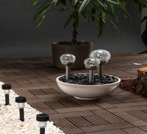 FLOOR LAMP SOLAR TH031A-L 1XLED RGB 1XAA 3