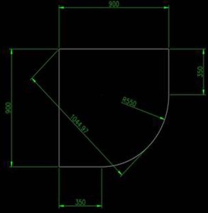SHOWER TRAY K-391B 90X90X15 ACRYLIC 2