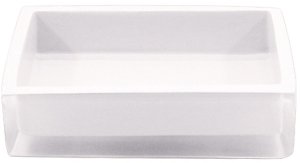 POLYRESIN SOAP DISH. WHITE 1