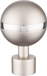 CURTAIN ROD FINIAL VIVALDI D25 MAT CHROM 1