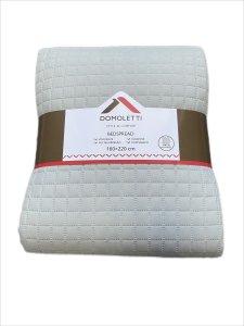 BEDSPREAD MICRO 160X220 CM SQUARES GREY 1