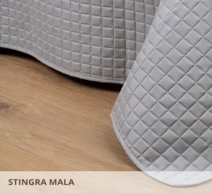 Domoletti BEDSPREAD MICRO 160X220 CM SQUARES GREY 2