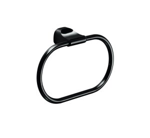 AMALFI TOWEL HOLDER RING MATT BLACK 1