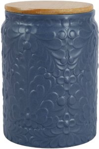CANISTE BAMB LID BLUE 10.7X16.2CM 1100ML 1