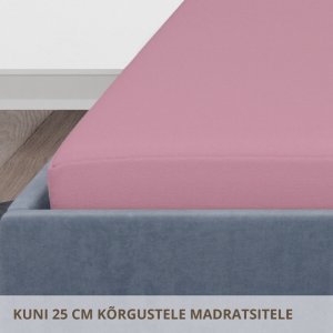 FITTED SHEET SATEEN 180X200+25 PINK 3