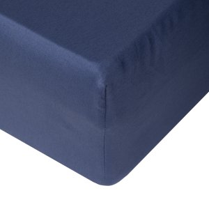 FITTED SHEET SATEEN 90X200+25 NAVY 3