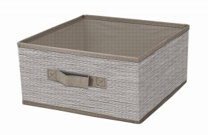 BOXSTORAGE 4 GRID 30X30X10CM BEIGE TEXT 2