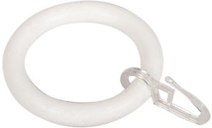 CORNICE RINGS WITH HOOKS WHITE D28 (10) 2
