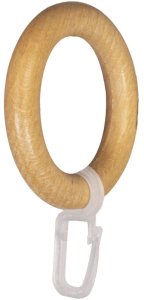 CORNICE RINGS WITH HOOKS OAK D28(10) 1