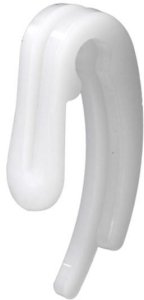 HOOK DOUBLE PLASTIC WHITE (30) 2