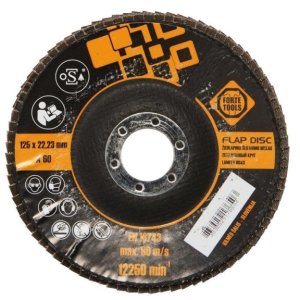 ABRASIVE FLAP DISC 125X22.23 NR60, SIDE 1