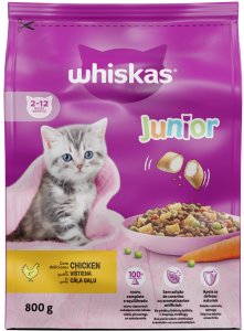 DRY CAT FOOD WHISKAS JUNIOR CHICKEN 800G 1
