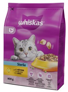 DRY CAT FOOD WHISKAS STERILE CHICKE 800G 1