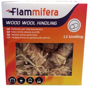 WOOD WOOL KINDLINGS 12PCS 1