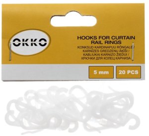 HOOKS FOR CURTAIN RAIL RINGS 20PCS 2