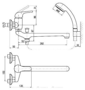 BATH FAUCET SAZAVA DSA557.5/1 2