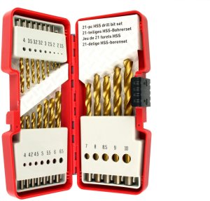 21PCS TITANIUM COATED HSS DRILL BIT SET 4
