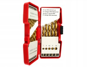 21PCS TITANIUM COATED HSS DRILL BIT SET 5