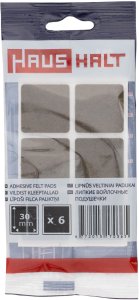 FELT PADS D30X30 BROWN 6PCS 2