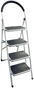 4 STEP STEEL LADDER BL-C104 WHITE 1