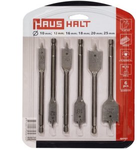 FLAT WOOD DRILL SET TIN 6PCS 10-25MM 3