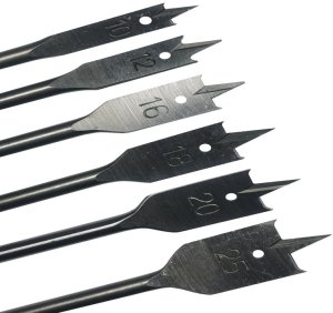 FLAT WOOD DRILL SET TIN 6PCS 10-25MM 5