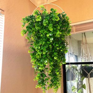 ITIMPORT SZTUCZNA Roślina EUKALIPTUSOWA Wisząca do 85 cm DUŻA Ozdoba REALISTYCZNA XL 3