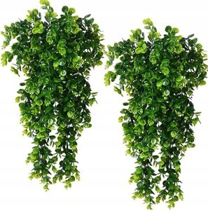 ITIMPORT SZTUCZNA Roślina EUKALIPTUSOWA Wisząca do 85 cm DUŻA Ozdoba REALISTYCZNA XL 4
