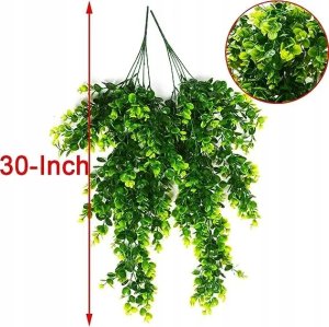 ITIMPORT SZTUCZNA Roślina EUKALIPTUSOWA Wisząca do 85 cm DUŻA Ozdoba REALISTYCZNA XL 5