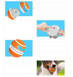 PIŁKA dla PSA LED USB Pilot Interaktywna RUCHOMA 8