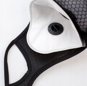 KOMPLET Maska CZERWONA SPORTOWA + 3x FILTR PM 2.5 2