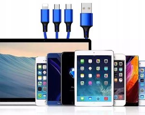 Kabel USB ITIMPORT KABEL ŁADOWARKA 3w1 MICRO TYP-C do IPHONE USB-C 5A 6