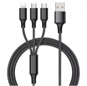 Kabel USB ITIMPORT KABEL ŁADOWARKA 3w1 MICRO TYP-C do IPHONE USB-C 5A 4
