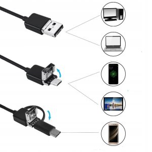 ITIMPORT KAMERA ENDOSKOPOWA 6xLED Inspekcyjna ANDROID PC 5m 12