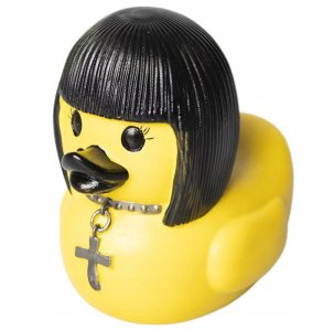 Kaczka KĄPIELOWA GOTHIC duck HEAVY METAL Goth Thicc Czarna WANNY PREZENT 1