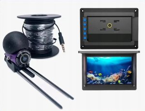 KAMERA PODWODNA Sonda WĘDKARSKA RYBACKA NURKÓW Poszukiwawcza IPS 4.3" 20m 7