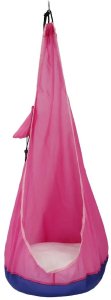 KOKON Huśtawka OGRODOWA DOMOWA dla DZIECI FOTEL WISZĄCY Siedzisko Różowy HQ 2
