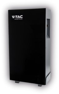 Magazyn Bank Energii V-TAC Czarny Szklany Front 10.24kWh 200Ah/51.2V 10240Wh LiFePO4 BMS VT-10240B 10 Lat Gwarancji 1