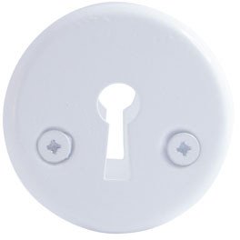 ESCUTCHEON 016 STEEL KEY WHITE 1