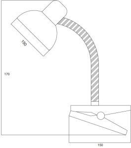 Lampka biurkowa Reality czarna 2