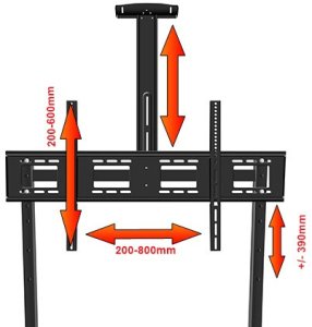 Stojak na Monitor Interaktywny lub Telewizor 60-120 cali 120kg KART-721 11