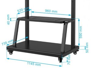 Stojak na Monitor Interaktywny lub Telewizor 60-120 cali 120kg KART-721 12