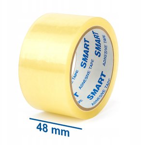 3PAK Taśma Pakowa Przezroczysta Bezbarwna Akrylowa 48mm/50y SMART Zestaw 4