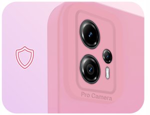 Etui do Motorola Moto G13 / G23 (Osłona Kamery, Różowe, Plecki)   Szkło 9H 3