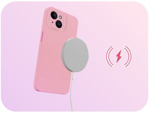 Etui do Apple iPhone 14 (Do Magsafe, Osłona Kamery, Różowe, Case)   Szkło 6