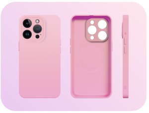 Etui do Apple iPhone 14 Pro (Do Magsafe, Osłona Kamery, Różowe)   Szkło 9H 4