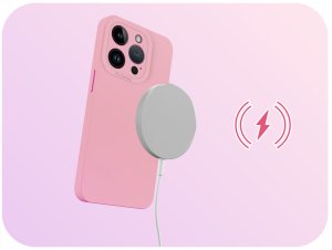 Etui do Apple iPhone 14 Pro (Do Magsafe, Osłona Kamery, Różowe)   Szkło 9H 6