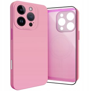 Etui do Apple iPhone 16 Pro (Do Magsafe, Osłona Kamery, Różowe)   Szkło 9H 1