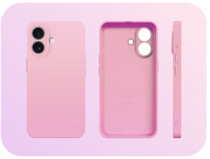 Etui do Apple iPhone 16 (Do Magsafe, Osłona Kamery, Różowe, Case)   Szkło 4